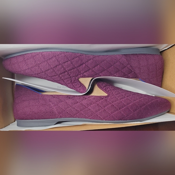 ROTHY'S THE ALMOND LOAFER QUILTED PLUM - Picture 9 of 9
